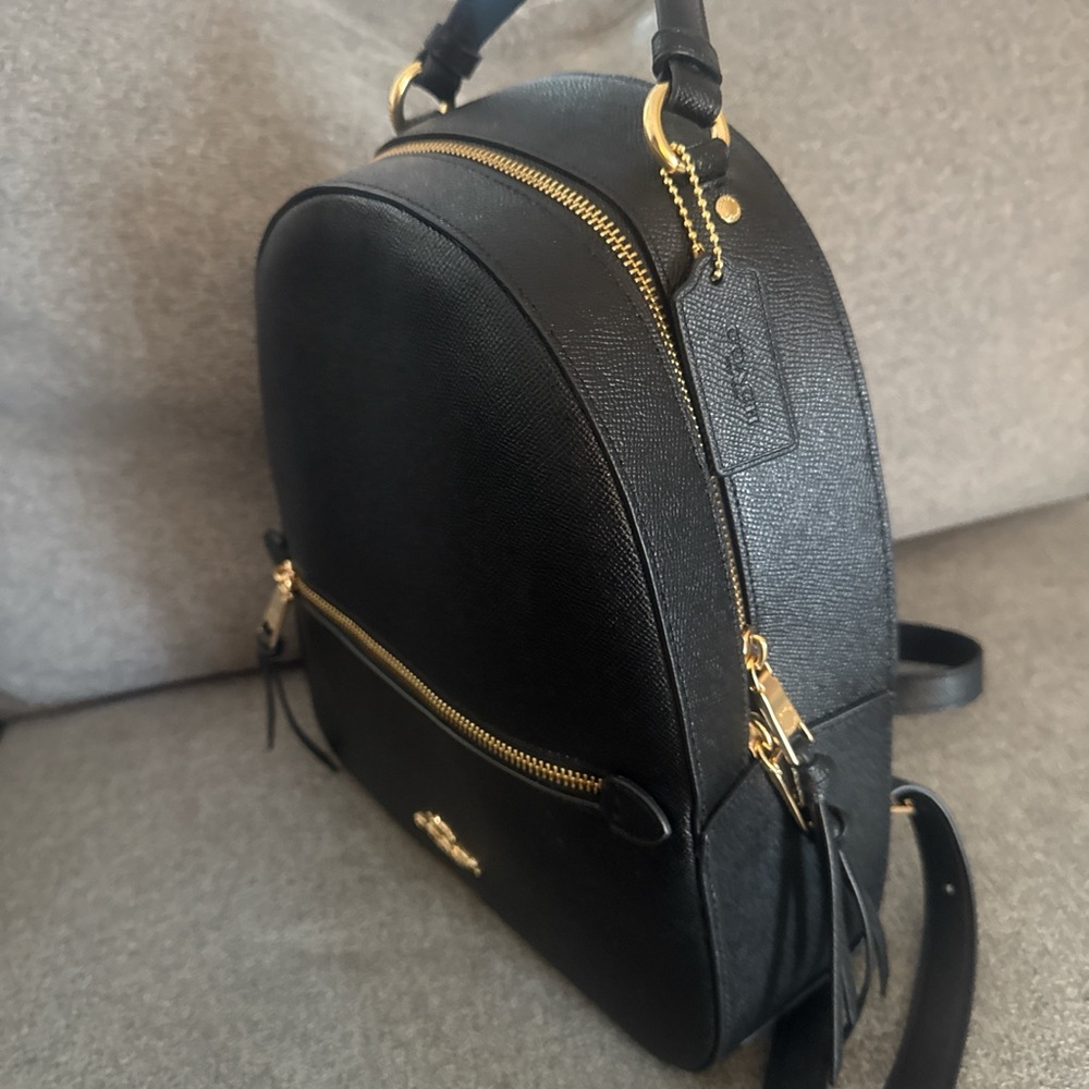 Coach Black Backpack with Gold Accents - Picture 3 of 6